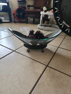 Kirklands Glass Bowl