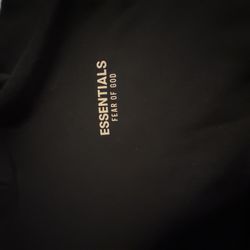 black and white essentials hoodie size s