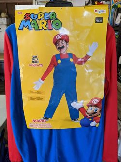 Kids Super Mario costume size Large (10-12)