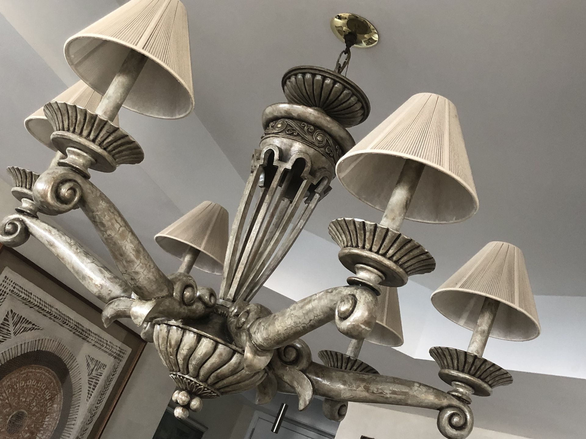 6 lights classical vintage ceiling chandelier lamp