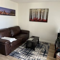 Brown Leather Couch