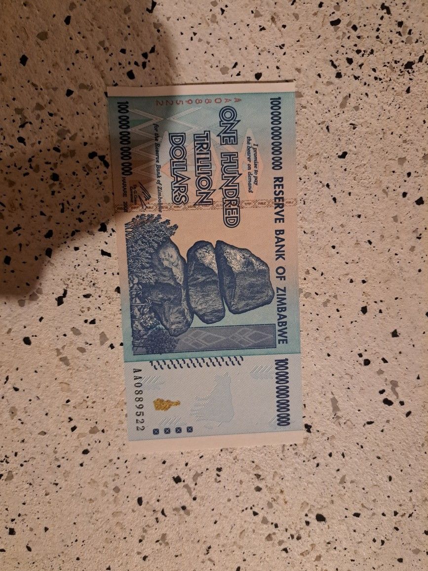 100 Trillion Zimbabwe Note