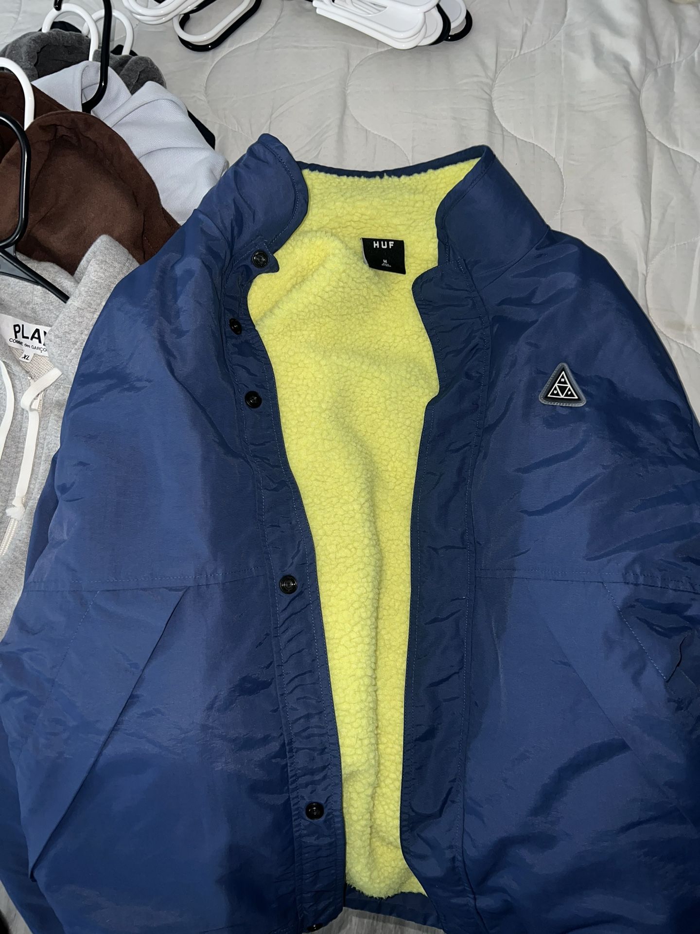Blue HUF sherpa jacket