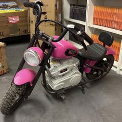 Pink Track 24V Electric Bike for Kids