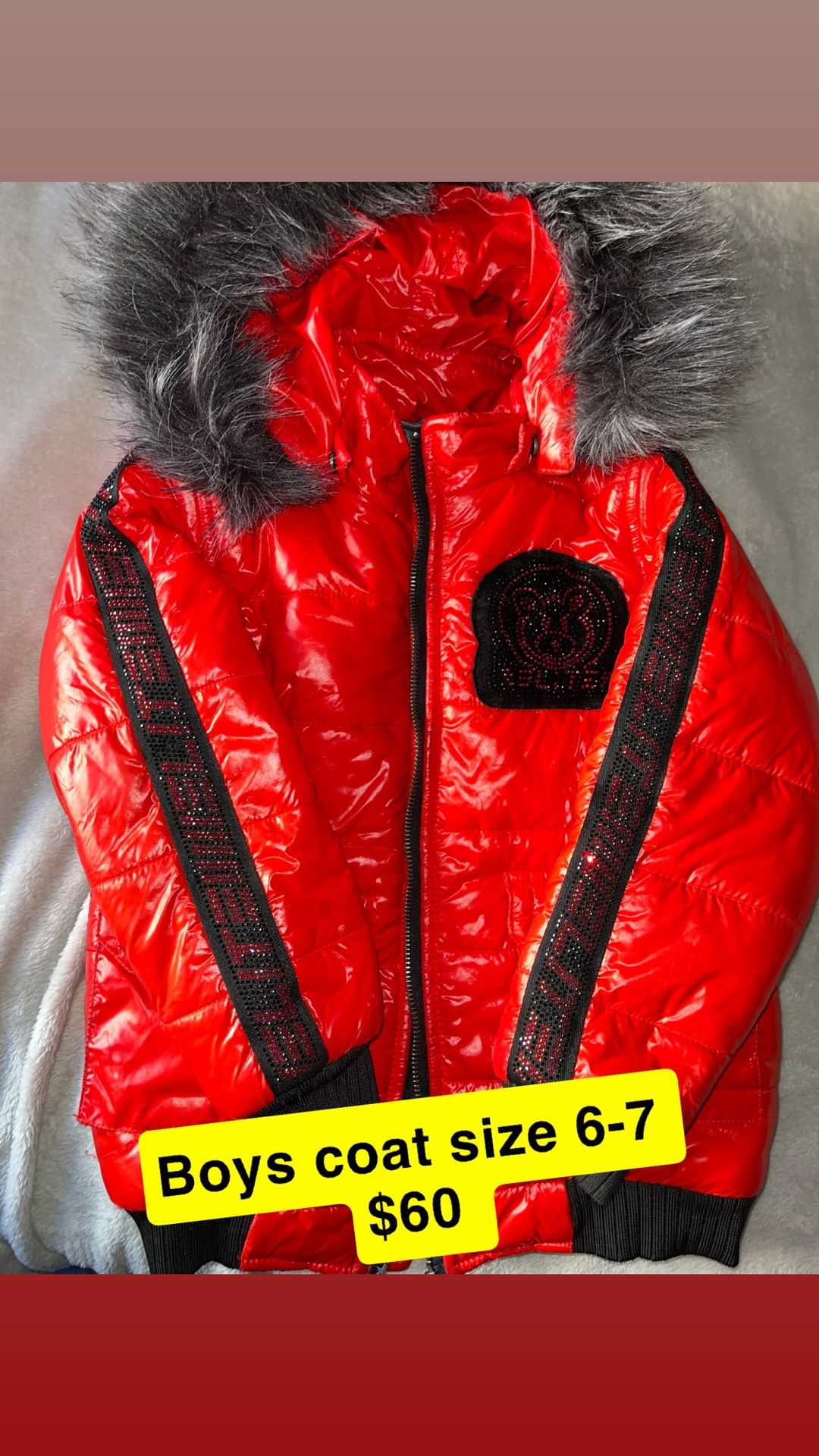 Boys Coat Size 6-7 $60