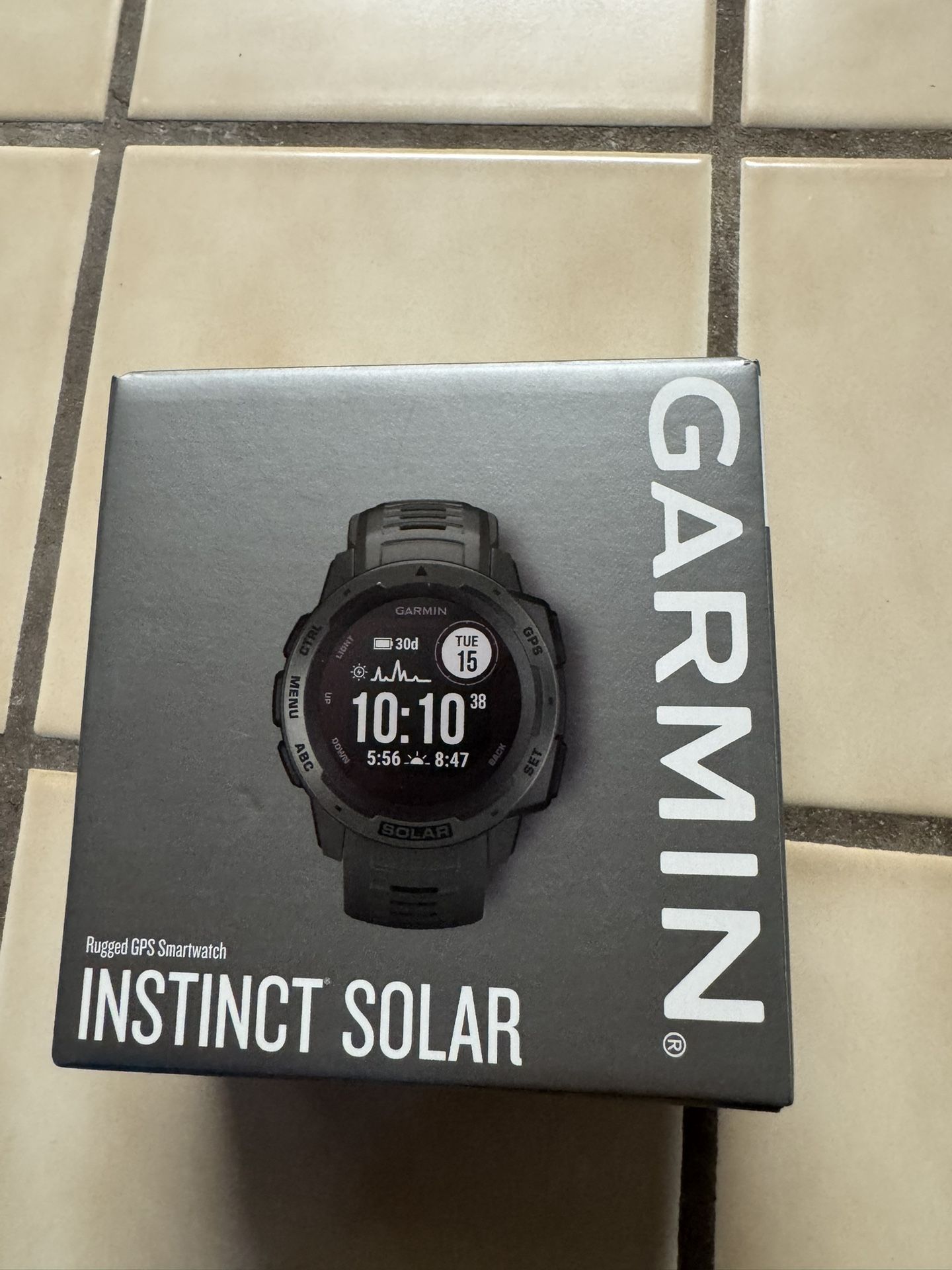 Garmin 010-02293-10 Instinct Solar, Rugged Outdoor Smartwatch with Solar Charging Capabilities, Built-in Sports Apps and Health Monitoring, Graphite