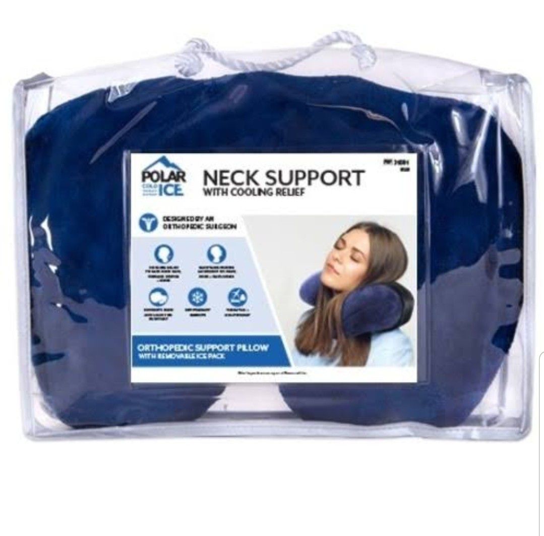 Neck support cooling relief compress