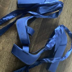 Blue High Heels