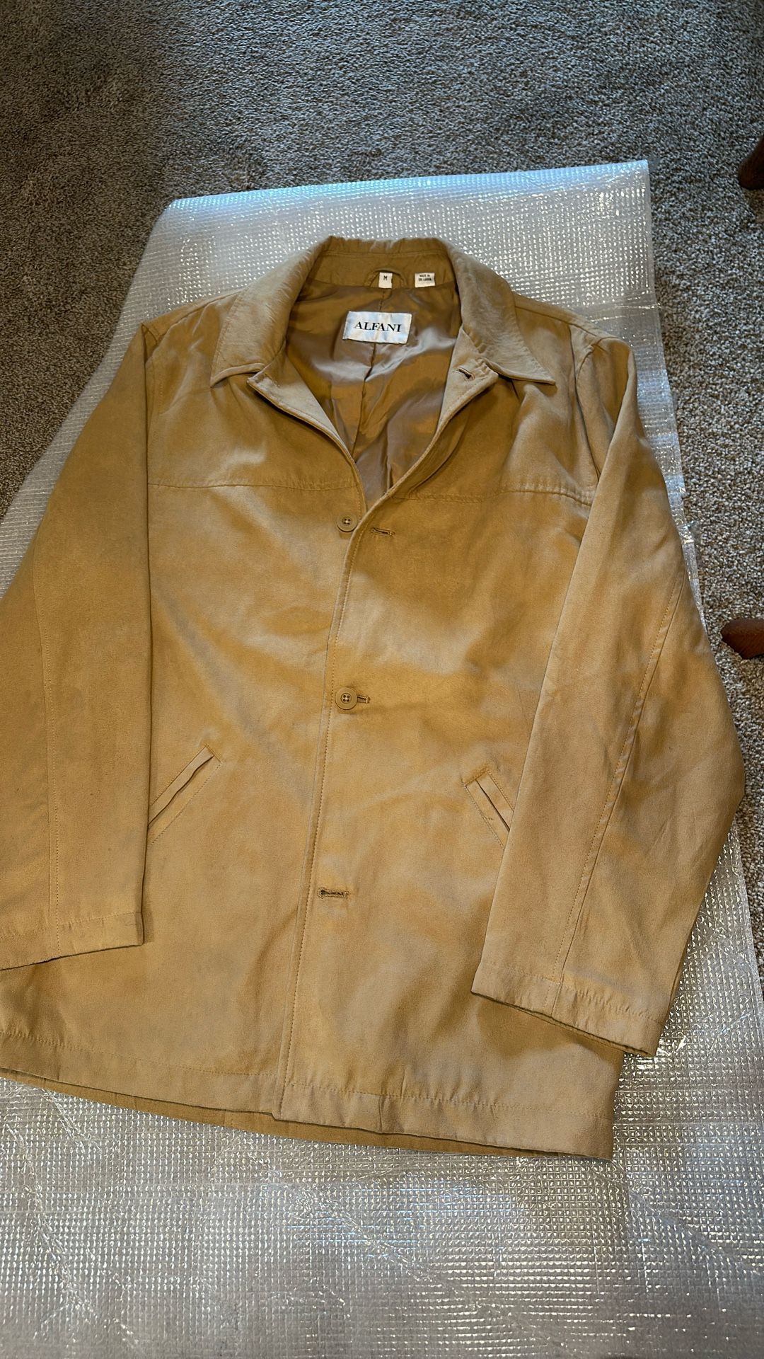 Alfani Swede Type Material ,  Dress  Jacket / Lined ; 1970s-1980's 