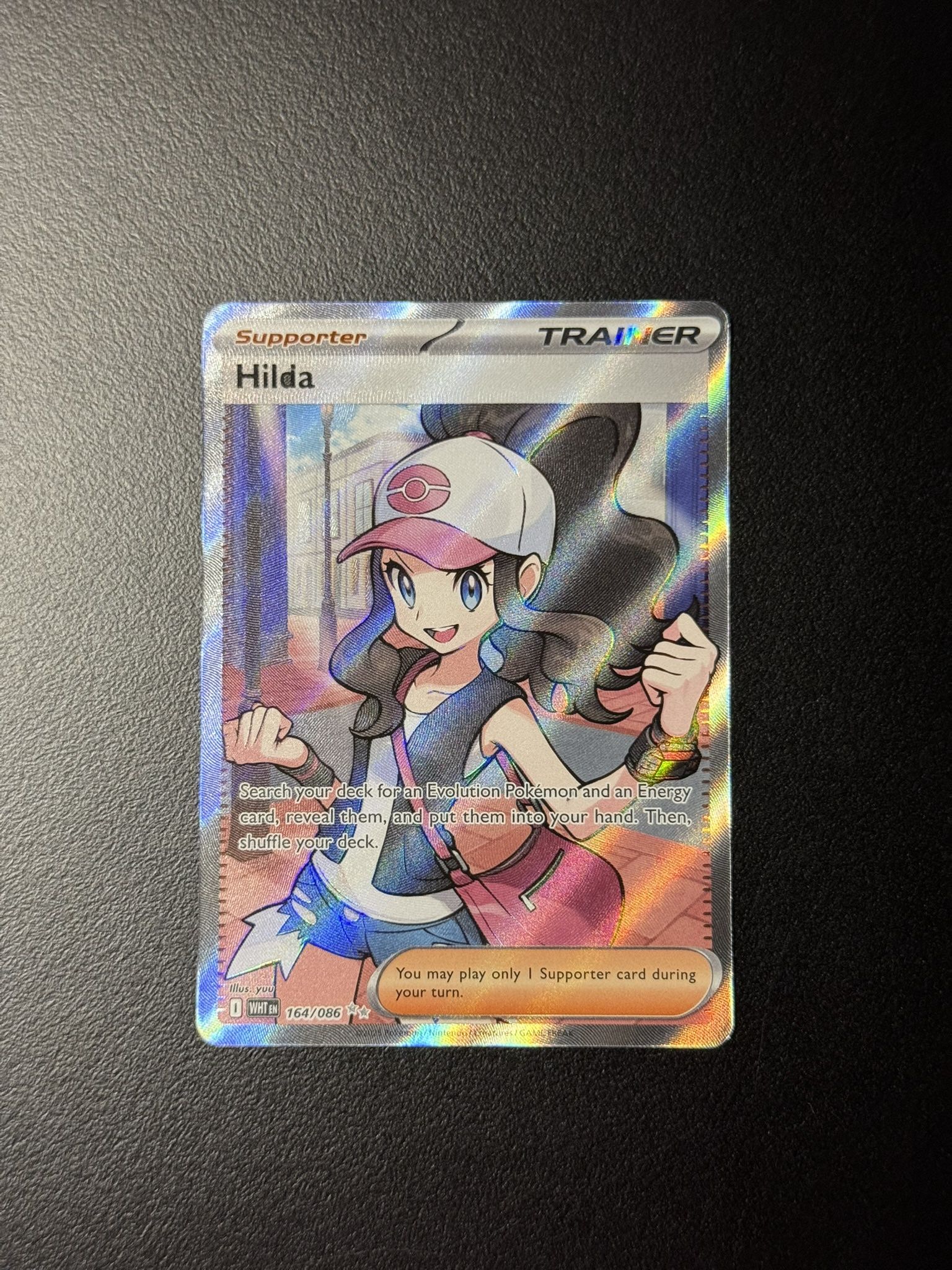 Hilda Trainer Full Art SR 164/086 Pokémon White Flare English NM - MISPRINT INK ERROR