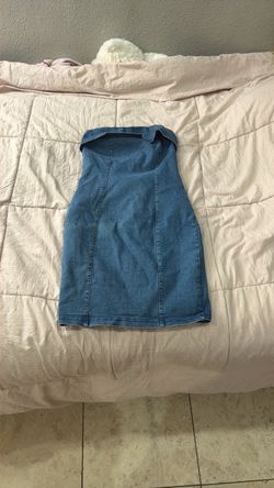 Strapless Denim Mini Dress