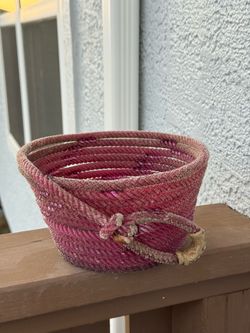 Handwoven Rope Coil Basket