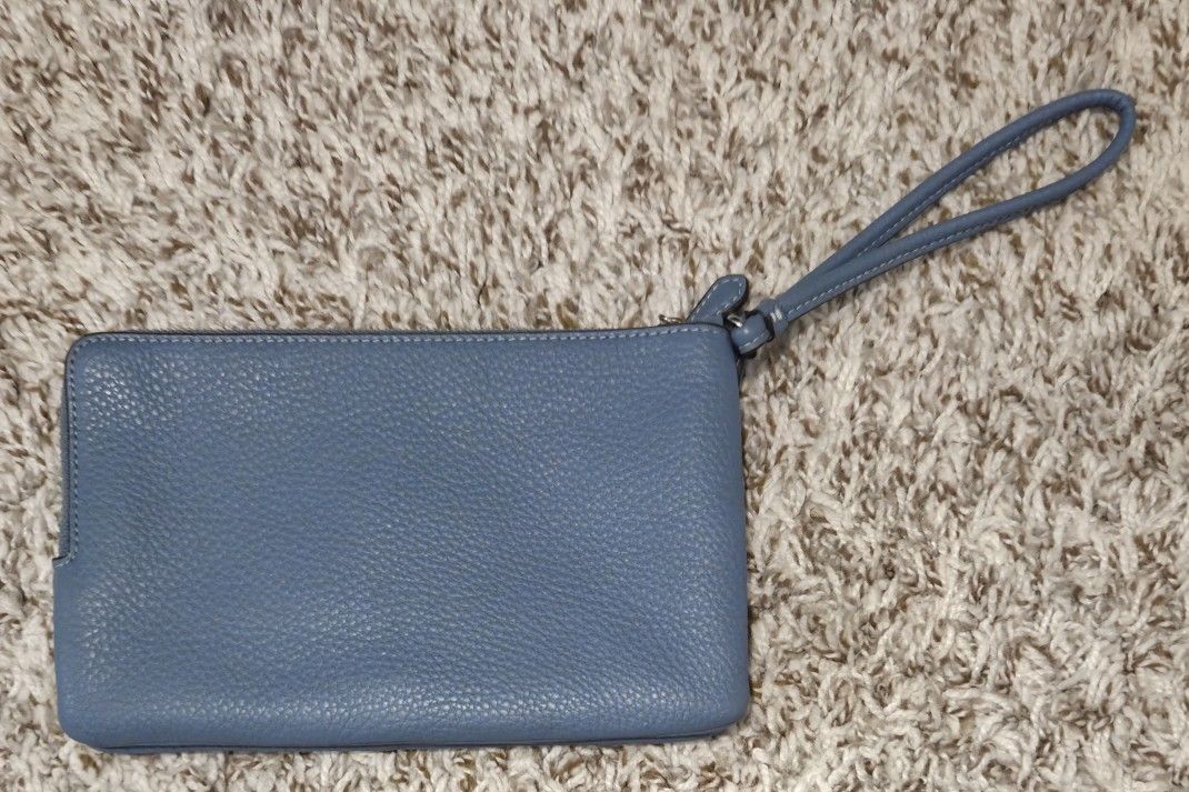 Blue Coach Wallet/Clutch Purse