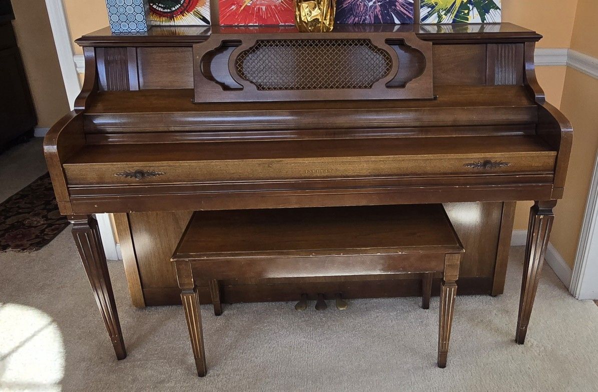 Vintage Upright Piano with bench