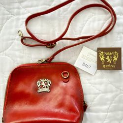 Pratesi leather crossbody purse