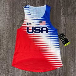 Nike Women's Dri-fit Aeroswift Running Singlet ADV Team USA size Large brand new with tags!
