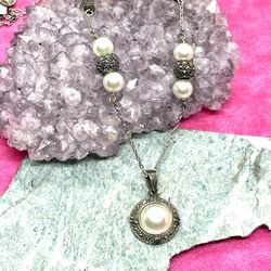New Sterling Pearl Necklace