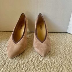 Van Eli Suede Pointed-Toe Heels