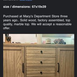 Kitchen Storage Credenza