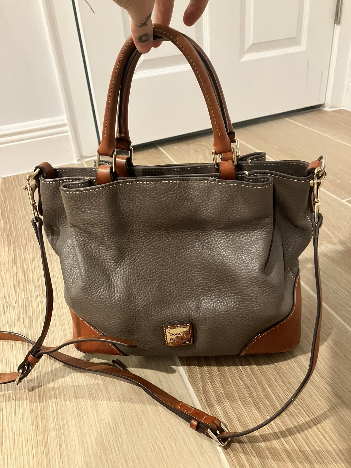 Dooney Burke Leather Purse + Matching Wristlet