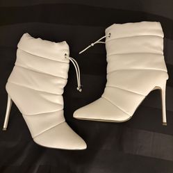 Steve Madden Cloak Stiletto Dress Booties, Size 7, Color: Bone