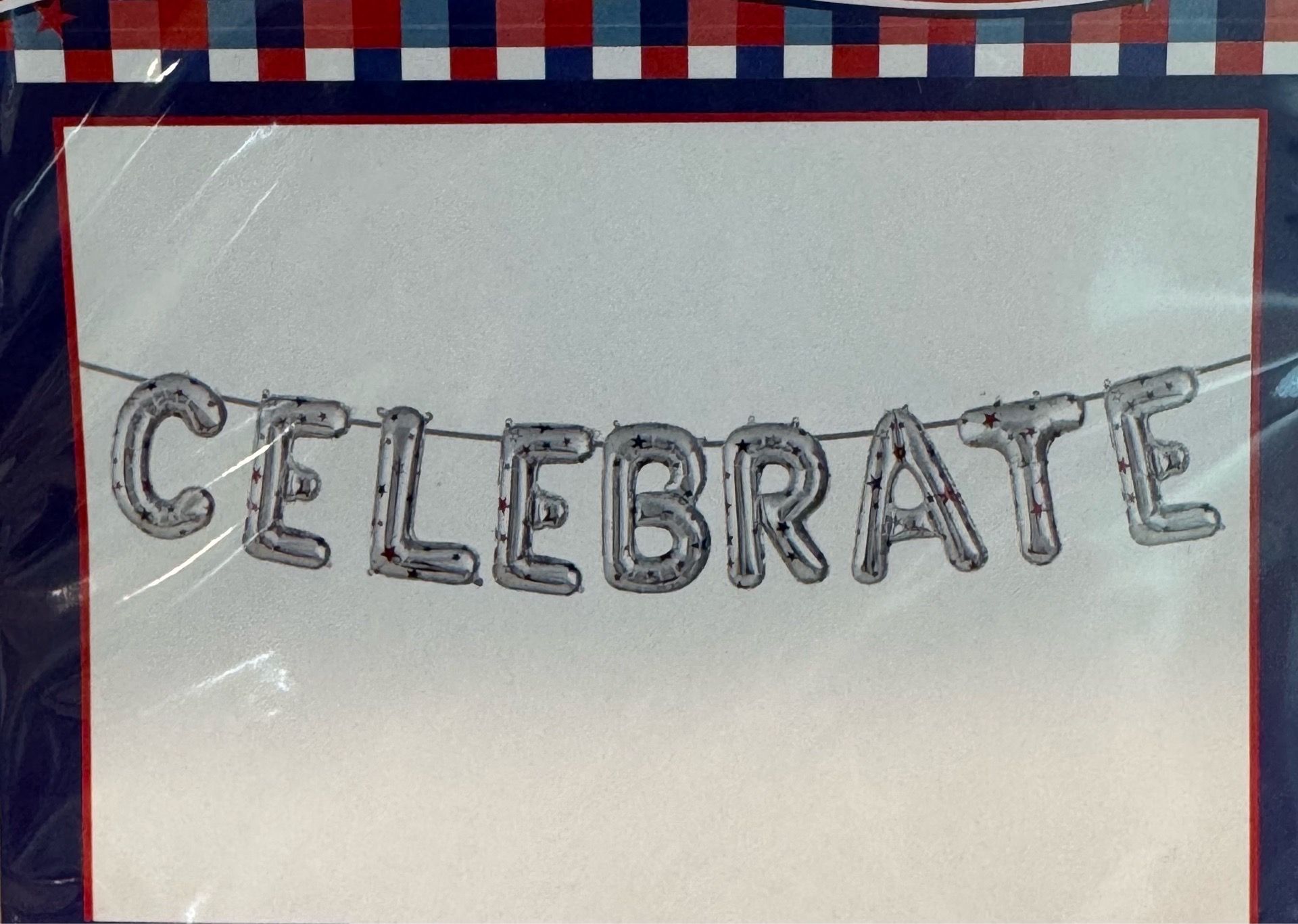 OBO “Celebrate” Patriotic Mylar Balloon Memorial , Americana, 4th of July, Independence Day, Labor Day, Summer, baseball, Party