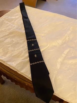 Wedding - Mid Century Modern Black Charmeuse Tie