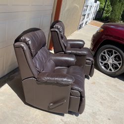Brown Leather Recliners 