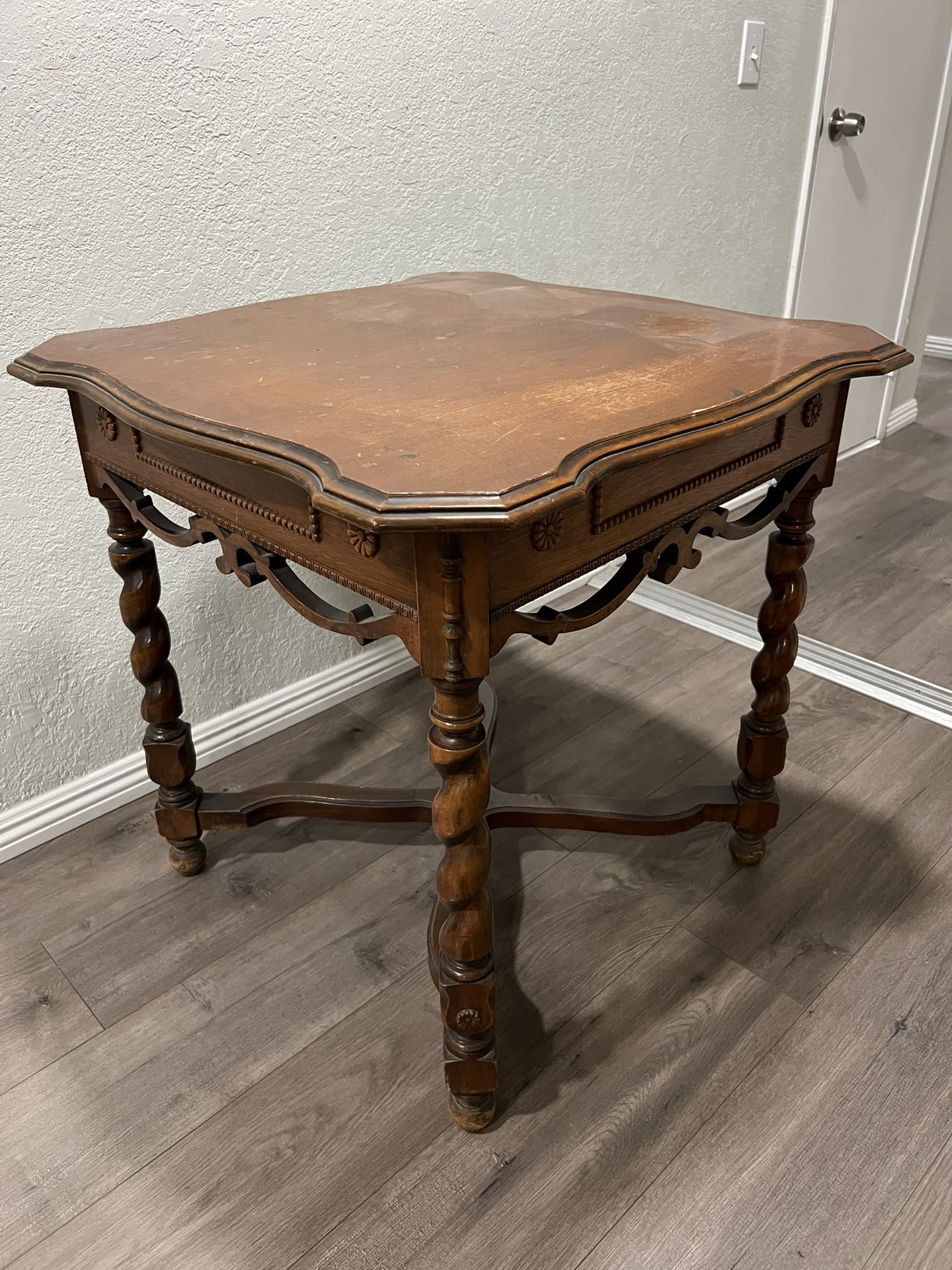 Square Antique Wooden Table