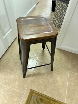 Wood & Metal Stool