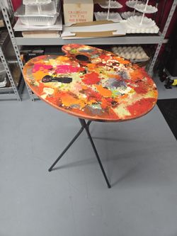 Artists pallet side table