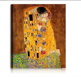 Gustav Klimt âThe Kissâ â 30â Ă 24â Canvas Wall Art