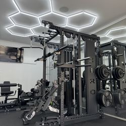 Smith Machine 500 | Adjustable Bench | 245lb Cast Iron Olympic Weights | 7ft Olympic Bar | Fitness | Gym Equipment | FREE DELIVERY/INSTALLATION 