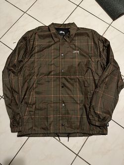 Stussy BURBERRY Button Up jacket windbreaker BROWN RARE VAULT DIAMOND SUPPLY SUPREME BOX LOGO BAPE SHARK HOODIE BILLIONAIRE BOYS CLUB BBC GALLERY DEPT