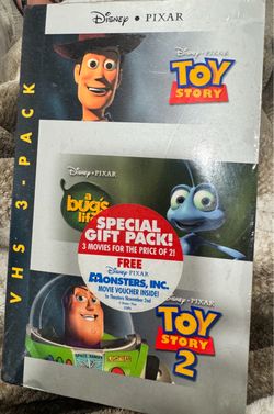 Disney Pixar VHS 3-Pack Bundle