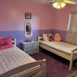 Twin Bunk Beds White  