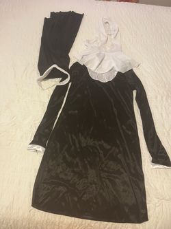 Adult Nun Halloween Costume Dress with Headpiece
