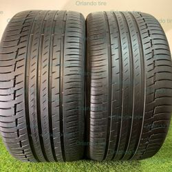 T867  315 35 22 111Y  Continental  PremiumContact 6 SSR  2 Used Tires 80% Life 