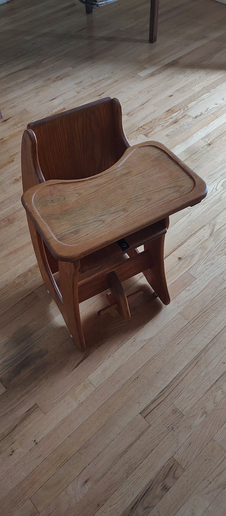 3 In 1 Solid Wood High Chair (Turns Into Rocker And Small Desk)