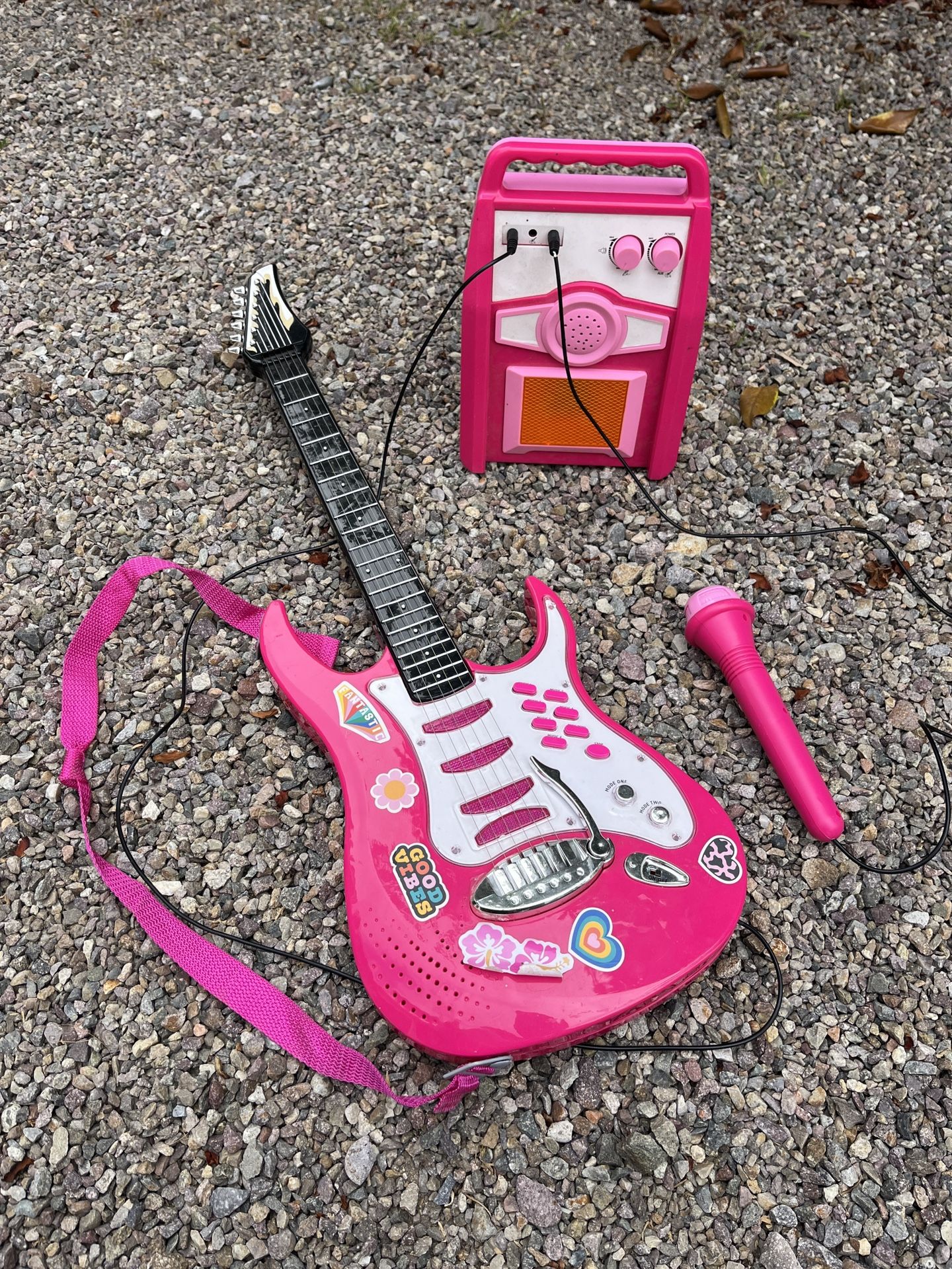 Pink Guitar And Microphone Toy