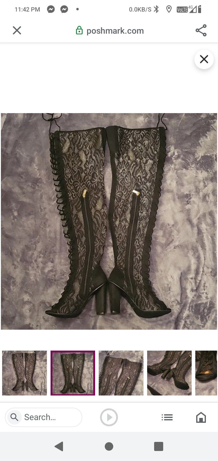 Brand New, Never Worn Thigh High High Heel Boots By Bamboo
