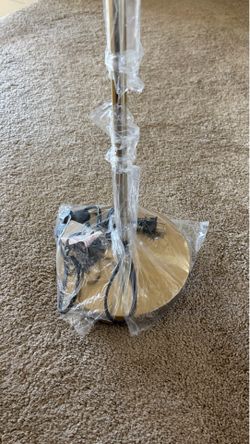 Gold lamp with black shade - assembled to sell