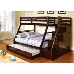 Twin Over Full Bunk Bed - Trundle Sold Separate 