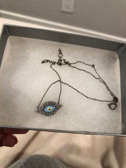 Evil eye necklace Gently used