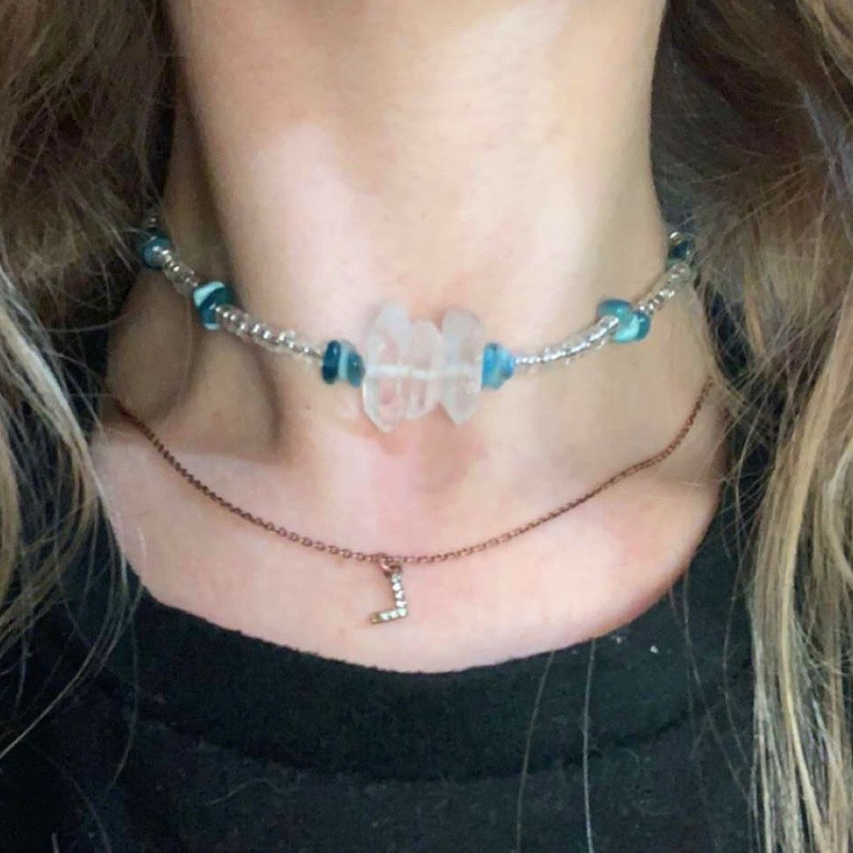 Chrysocolla Quartz Choker