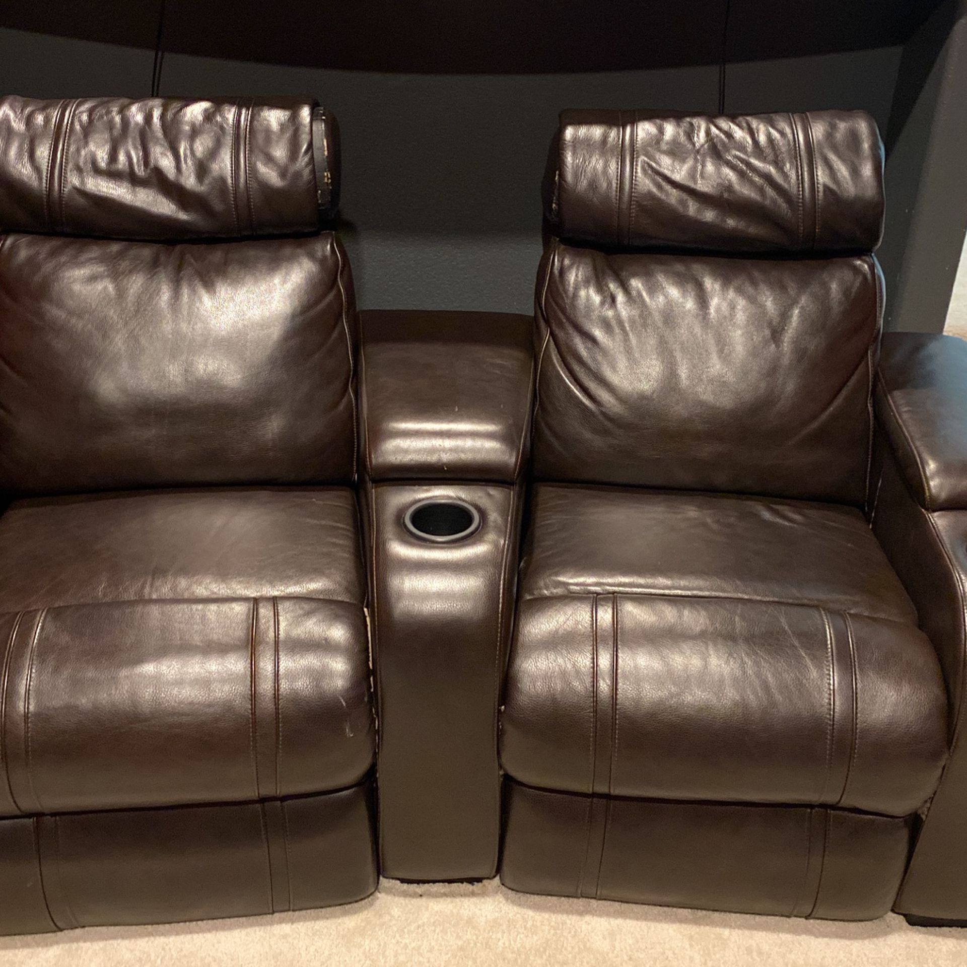 Leather Electric Recliner Chairs (Set Of 4)