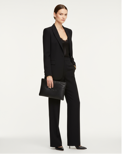 Saint Laurent Small Lambskin Puffer Pouch - Black