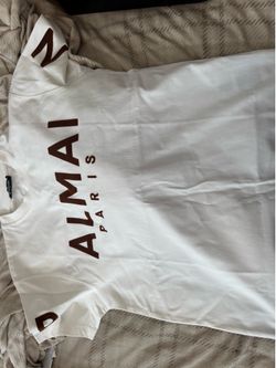 Balmain logo print t shirt white