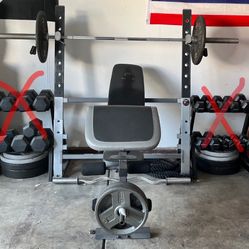 bench press & weight set