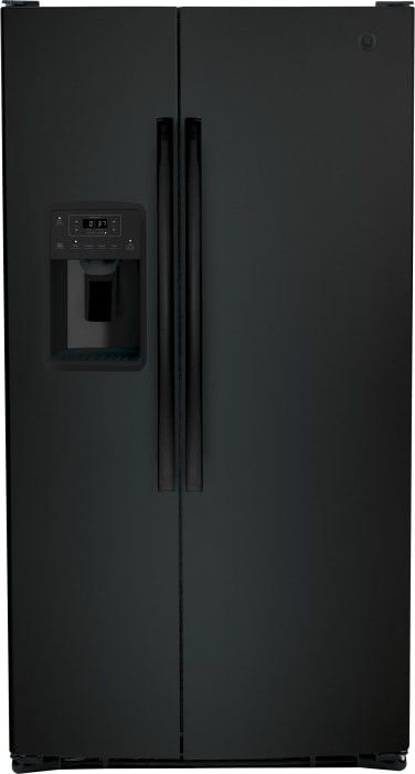 GE 36" High-Gloss Black Side-by-Side Refrigerator New